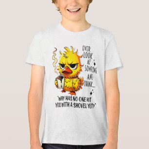 Camiseta Triblenda Duck Mira A Alguien Y Piensa Por Qué Te Ha Golpead