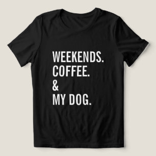Camiseta Triblenda Dueño De Mascotas Graciosos De Café Y Perro De Fin
