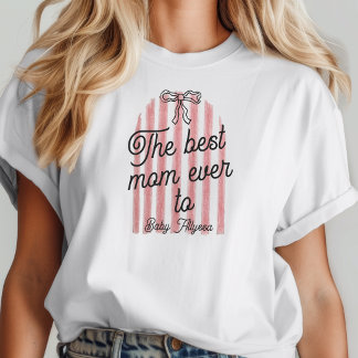 Camiseta Triblenda Dulce Arco Rosa y Blanco Mejor Mamá Siempre Nombre