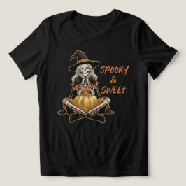 Camiseta Triblenda Dulce Esqueleto de Halloween