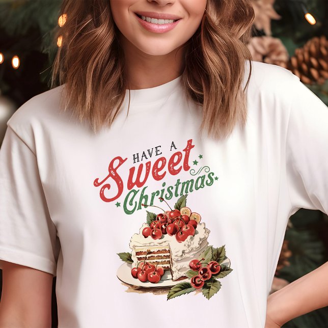 Camiseta Triblenda Dulce fiesta retro de pasteles para Navidades (Subido por el creador)