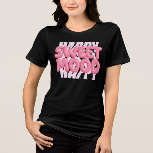 Camiseta Triblenda Dulce humor Burbuja rosa Leer estética