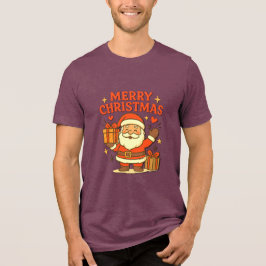 Camiseta Triblenda Dulce Papá Noel Arte de Navidad – Feliz Navidad