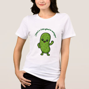 Camiseta Triblenda Dulce Pickle Feliz Kawaii Cartoon - Personalizable