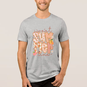 Camiseta Triblenda Dulce Verano Tiempo Preppy Melocotón