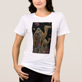 Camiseta Triblenda Dúo de camellos dorados cósmicos