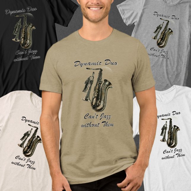 Camiseta Triblenda Dúo musical de Jazz de Cuerno y Sax (Subido por el creador)