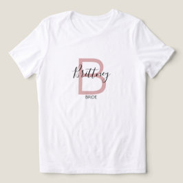 Camiseta Triblenda Dusty Pink Bride Monogram