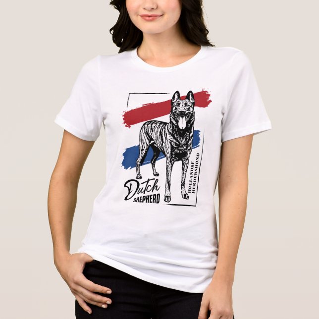 Camiseta Triblenda Dutch Shepherd -Hollandse Herdershond (Anverso)