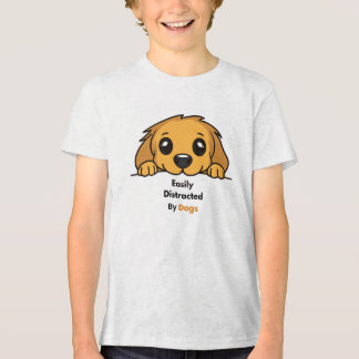 Camiseta Triblenda Easily Distracted By Dogs Cute Puppy T-Shirt