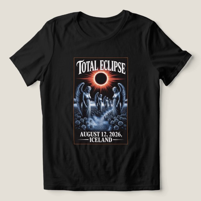CAMISETA TRIBLENDA ECLIPSE TOTAL DE SOL 12 DE AGOSTO DE 2026 (Diseño delantero )