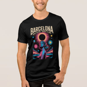 Camiseta Triblenda Eclipse Total de Sol 12 de agosto de 2026 Barcelon