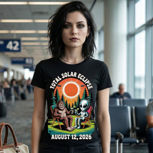 Camiseta Triblenda Eclipse Total de Sol 12 de agosto de 2026 Bigfoot 
