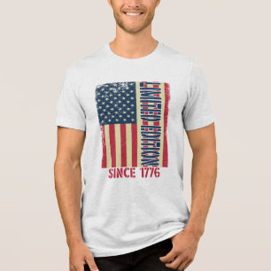 Camiseta Triblenda Edición Limitada Desde 1776 Bandera Patriótica Vin