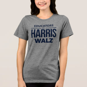 Camiseta Triblenda Educadores para Harris Walz