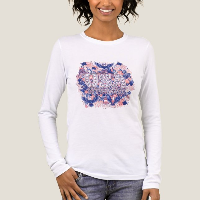 CAMISETA TRIBLENDA EE.UU. 1776-2026 (Anverso)