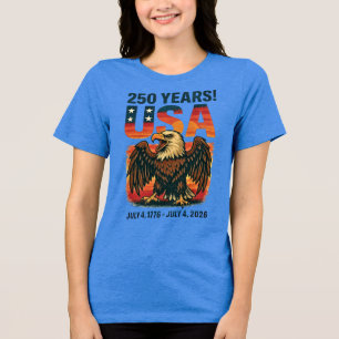 Camiseta Triblenda EE.UU. 250 años - Águila calva patriótica 4 de jul