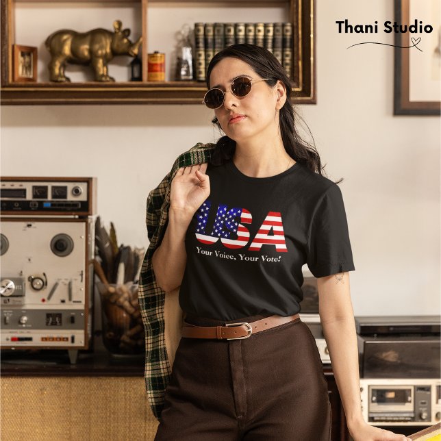 Camiseta Triblenda EEUU Voz Tu Voto Política Electoral Mujeres (Subido por el creador)