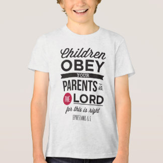 Camiseta Triblenda Efesios 6:1: “Hijos, Obedeced a vuestros Padres"