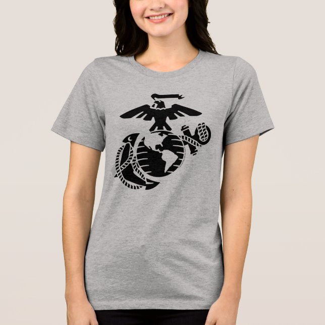 Camiseta Triblenda EGA de un solo color - Negro (Anverso)
