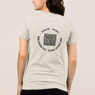 Camiseta Triblenda Ejemplo personalizado de tu código QR y texto pers