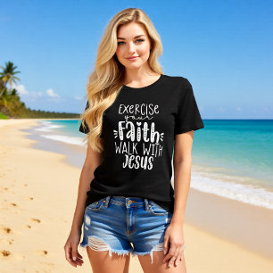 Camiseta Triblenda Ejercita Tu Fe Camina Con Jesús Cristiano