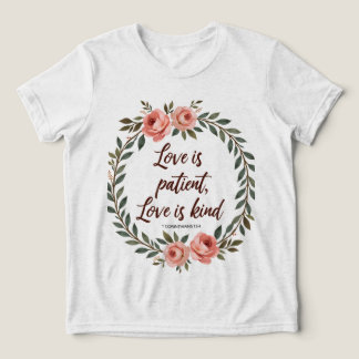Camiseta Triblenda El amor es paciente, el amor es amable Camiseta Bí