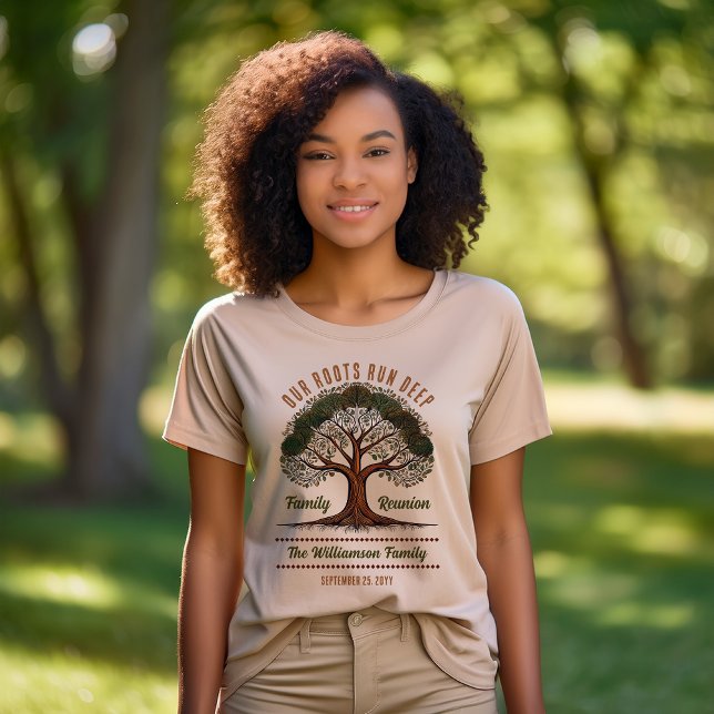 Camiseta Triblenda El árbol de la vida de Grunge | Reunión familiar d (Grunge Tree of Life Family Tree "Our Roots Run Deep" Family Reunion Tri-Blend Shirt Tshirt)