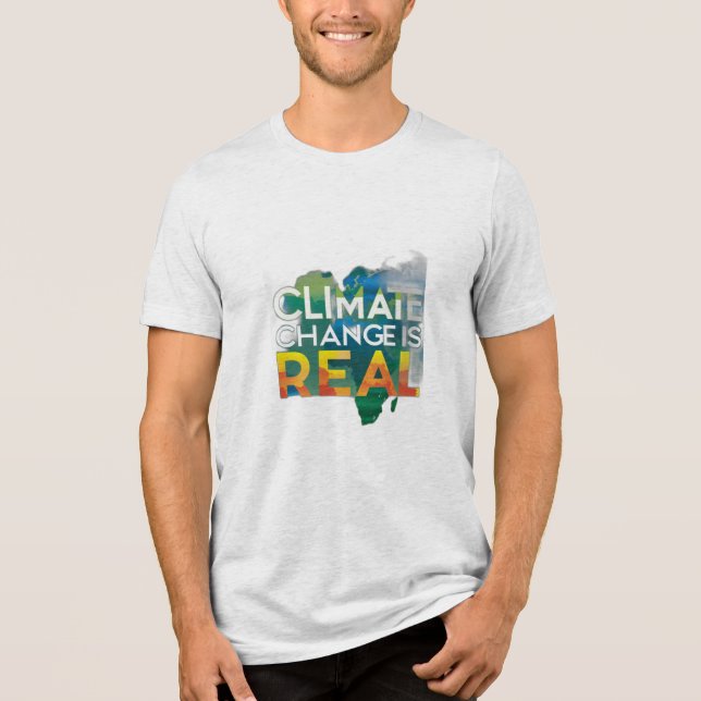 Camiseta Triblenda El cambio climático es real (Anverso)