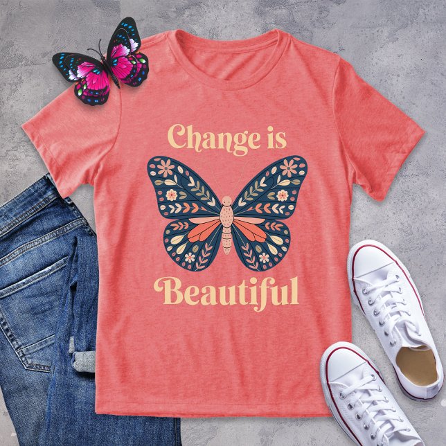 Camiseta Triblenda El cambio es una hermosa camiseta de mariposa de a (Subido por el creador)