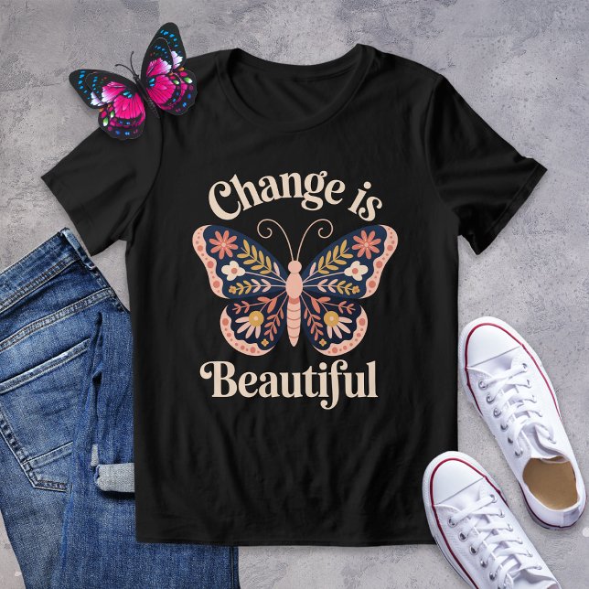Camiseta Triblenda El cambio es una hermosa camiseta de mariposa de a (Subido por el creador)