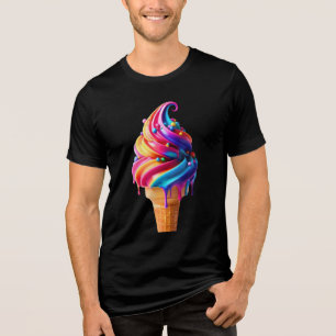 Camiseta Triblenda El clásico cono de helado vibrante de SlipperyJoe'