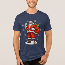 Camiseta Triblenda El clásico Santa Claus trae regalos de Navidad