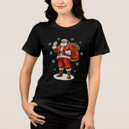 Camiseta Triblenda El clásico Santa Claus trae regalos de Navidad