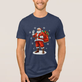 Camiseta Triblenda El clásico Santa Claus trae regalos de Navidad