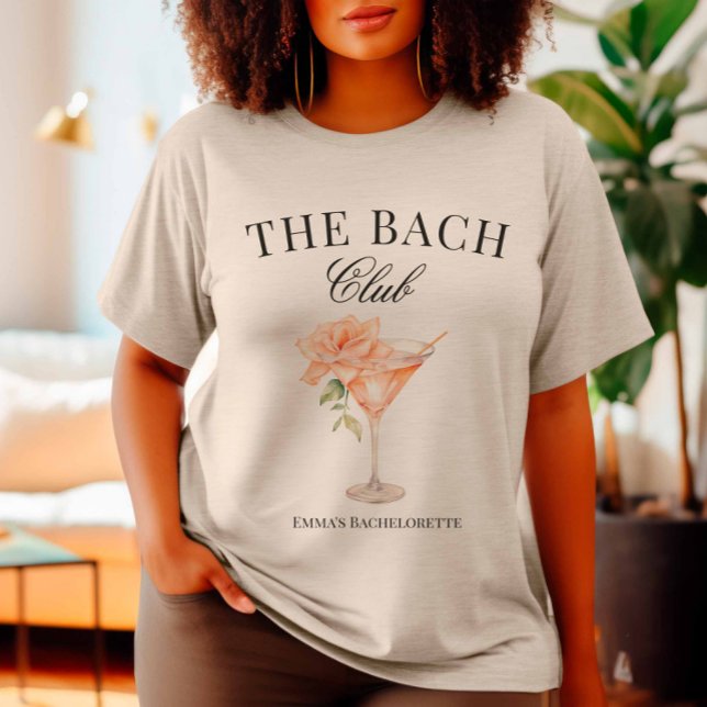 Camiseta Triblenda El cóctel Rubor Bach Club (Blush Cocktail Bachelorette Tshirt)