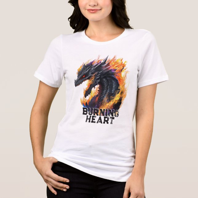 Camiseta Triblenda El corazón abrasador de Dragon (Anverso)