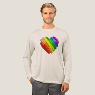 Camiseta Triblenda El corazón tridimensional escultural de SlipperyJo