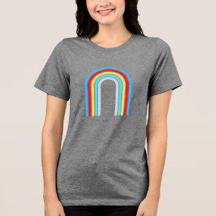 Camiseta Triblenda El elegante arcoiris boho de las mujeres de verano