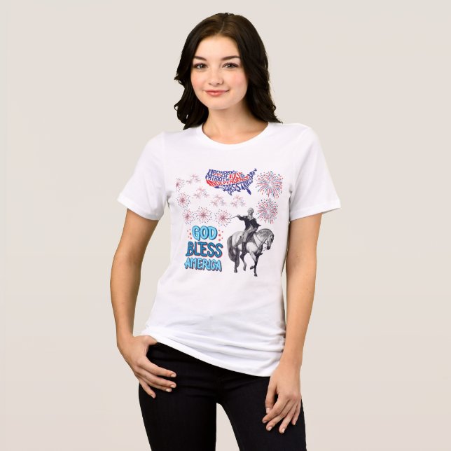 Camiseta Triblenda El espectáculo Liberty Lights es blanco (Anverso Completo)