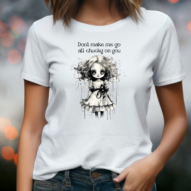Camiseta Triblenda El espeluznante Chica Ghoul Halloween Doll Costume (Subido por el creador)