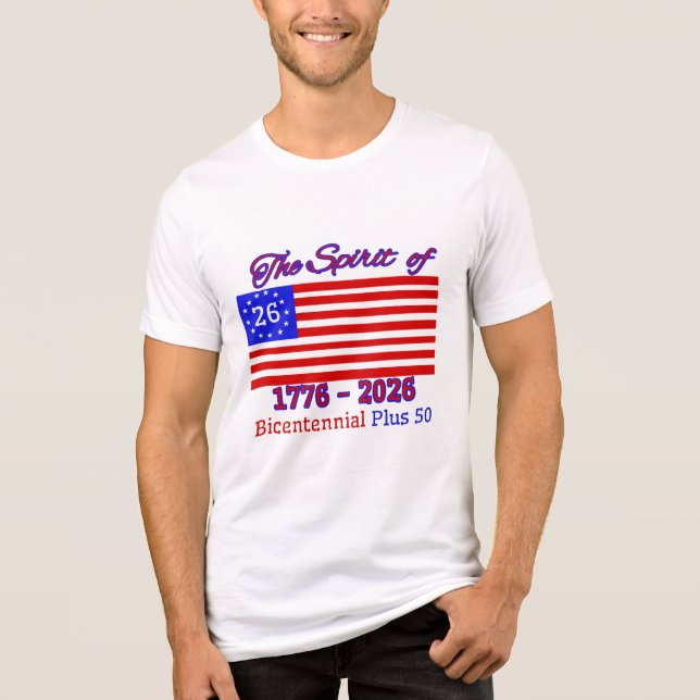 CAMISETA TRIBLENDA EL ESPÍRITU DE 26: EL BICENTENAL MÁS 50 (Anverso)
