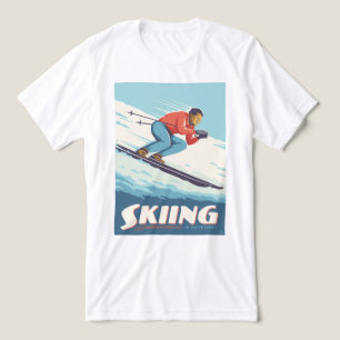 Camiseta Triblenda El esquí cree que la impresión retro