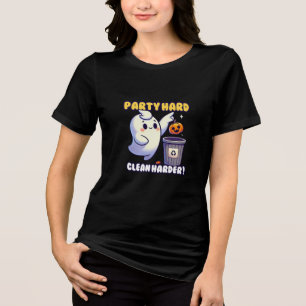 Camiseta Triblenda El fantasma de Chubby Kawaii lanza basura con sabi