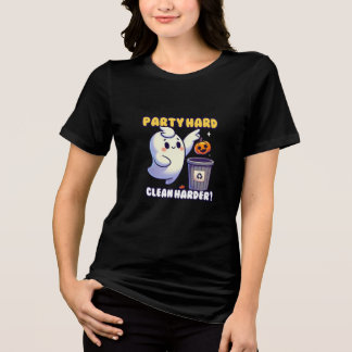 Camiseta Triblenda El fantasma de Chubby Kawaii lanza basura con sabi