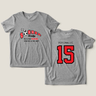 Camiseta Triblenda El fútbol te da una patada a tu objetivo - Rojo