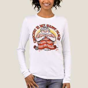 Camiseta Triblenda El Ganchillo Es Mi Lugar Feliz – Abuela Alegre