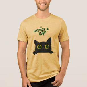 Camiseta Triblenda El gato del día de San Patricio es gracioso