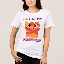 Camiseta Triblenda El gato es mi personalidad Amante de los gatos