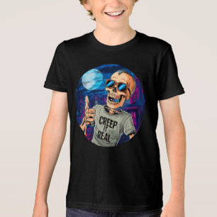 Camiseta Triblenda El gracioso Skeleton de Halloween lo hizo real